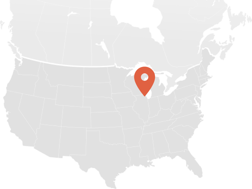 Map point at Lincolnshire, Illinois